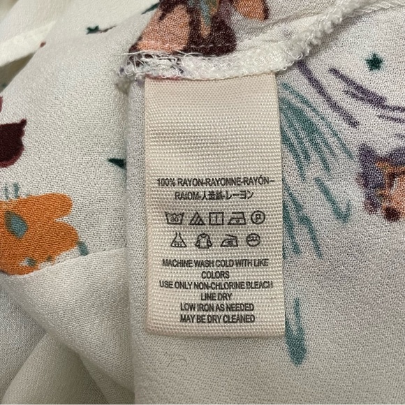 F.P. Te Amo Babydoll Mini Dress/Tunic + Back To Basics Floral Ivory Top Sz XS - Picture 10 of 11